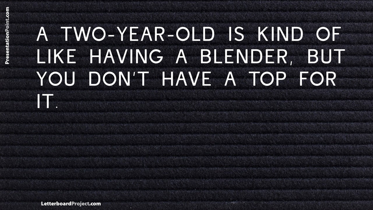 blenders are like childs