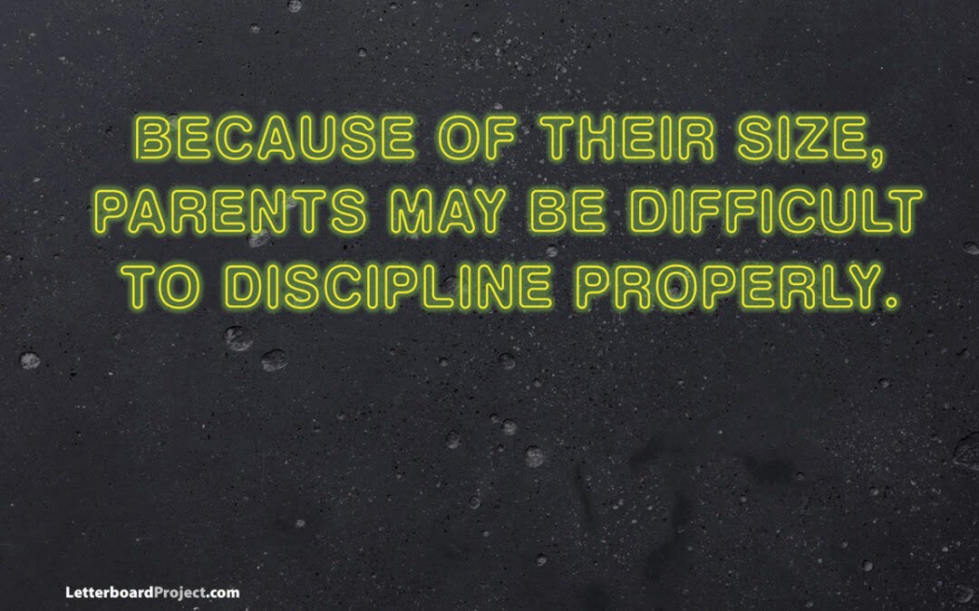 Discipline parents properly