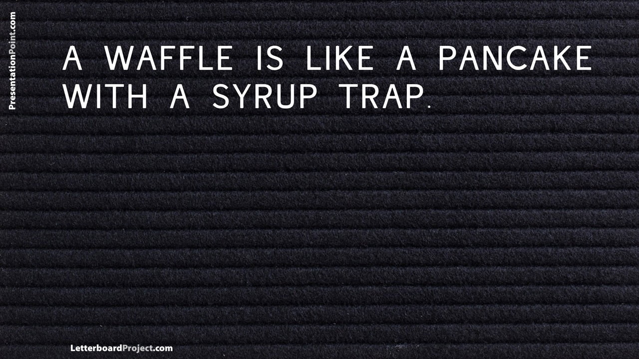 a waffle is like a pancake