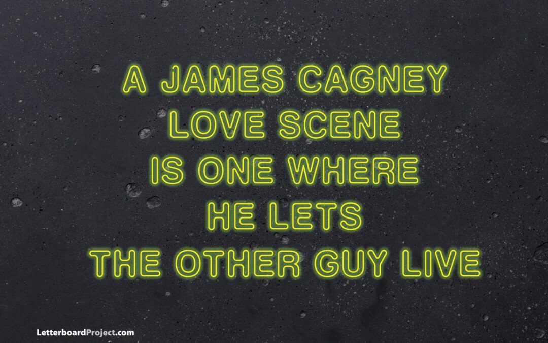 James Cagney love scene