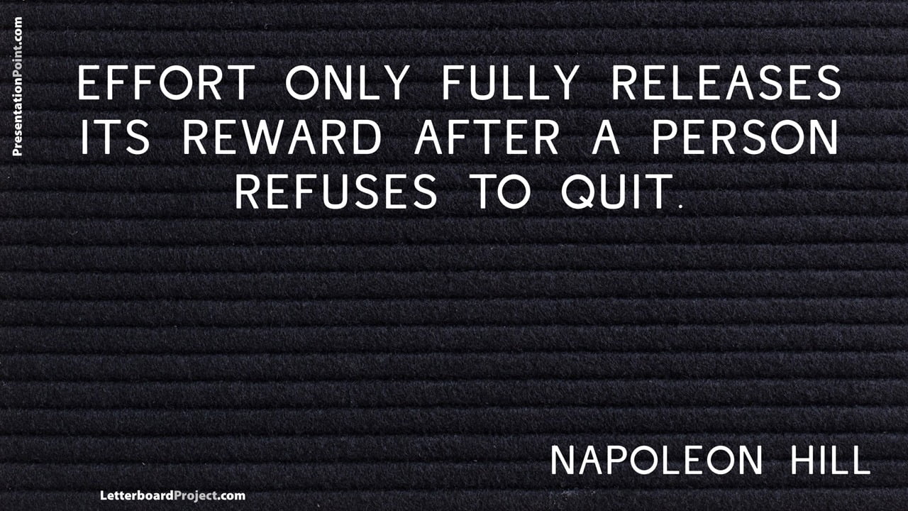 a person refuses to quit