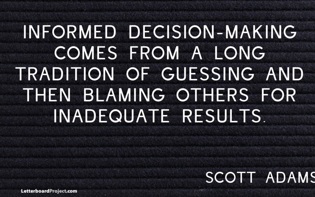 Blaming others