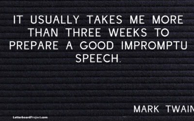 A good impromptu speech