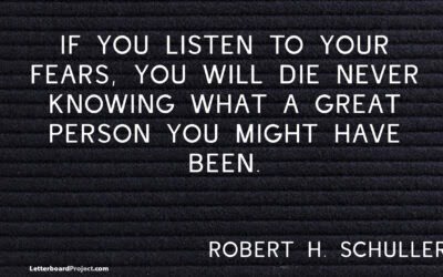 Listen to your fears